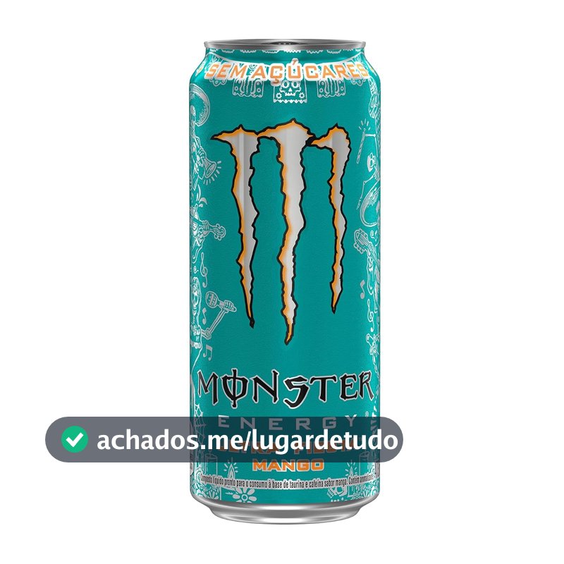 Pack Monster Energy Mango Loco Ultra Fiesta Bebida Energética Zero Açúcar, Lata 473 ml – 6 Unidades