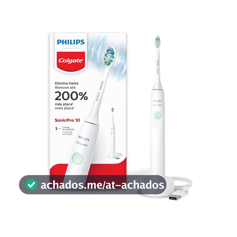 Philips Colgate SonicPro 10 Escova de Dente Elétrica, Recarregável, Bivolt
