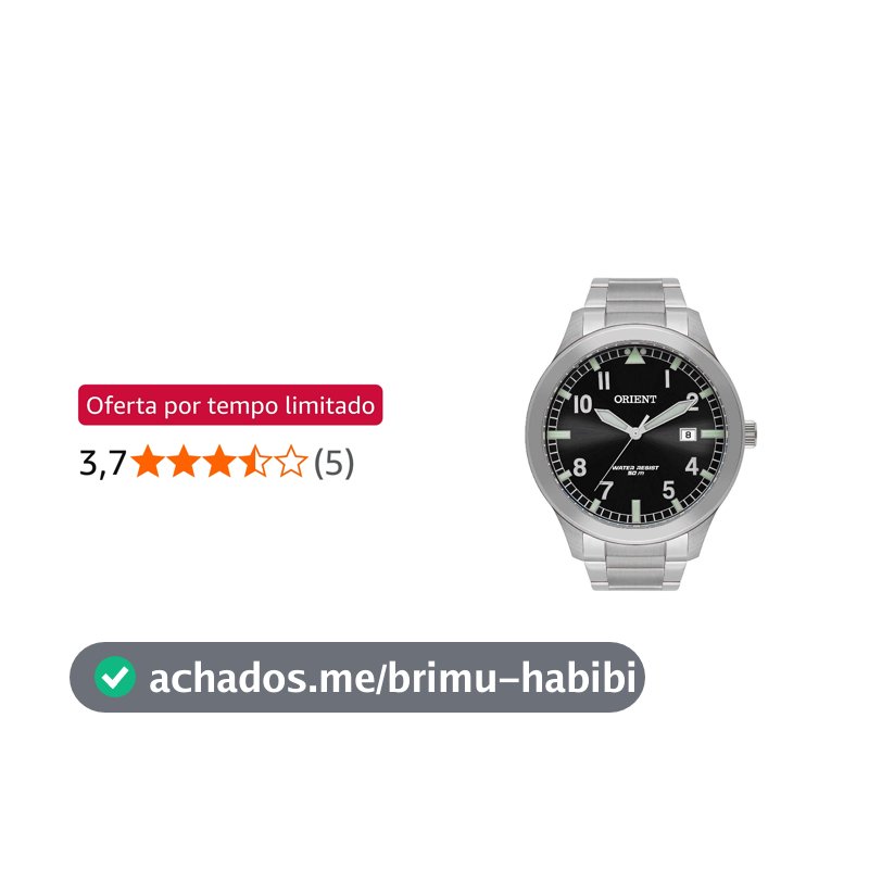 Relógio Orient Masculino Ref: Mbss1361 P2sx Casual Prateado