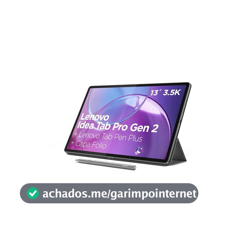 Tablet Lenovo Idea Tab Pro, Processador Snapdragon 8s Gen 4, 8GB RAM, 256GB, Tela 13" 3.5K 144Hz Wi‑Fi, Android 16, Caneta + Folio