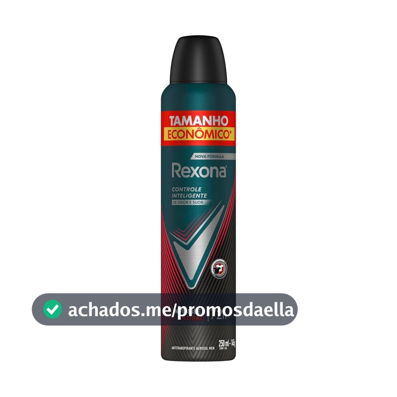 Rexona Antitranspirante Masculino Aerossol Antibacterial e Invisible 250 ML, Leve Mais Pague Menos, Embalagem Pode Variar