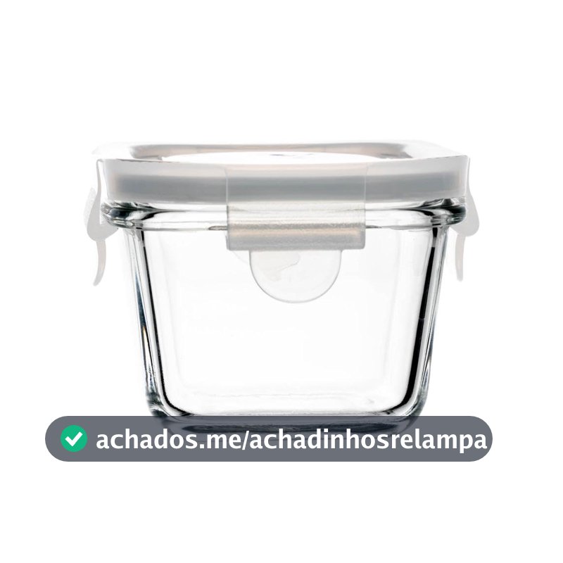 LYOR - Pote Hermético com Tampa Quadrado 150ml Vidro