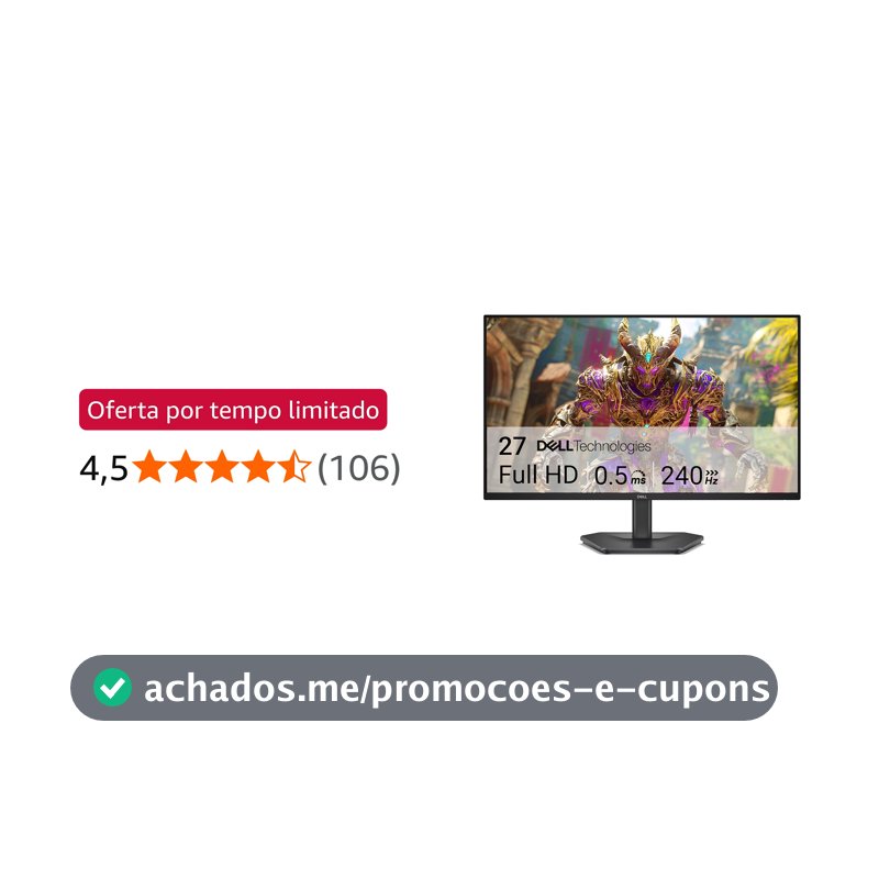Monitor Dell 27", Full Hd (1920 x 1080), 240 Hz, Ips, Se2726hg