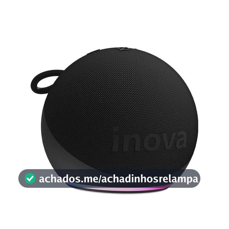 Caixa de Som, INAVA, Melhor Alto-Falante Portátil Bluetooth com Som até Hoje, Graves e Agudos Surround 360°, 20 Horas de Duração da Bateria - Compatível com Alexa (Preto)