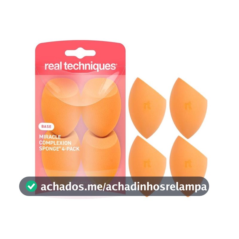 Real Techniques Esponjas Ovais para Aplicação de Maquiagem, Amarelo