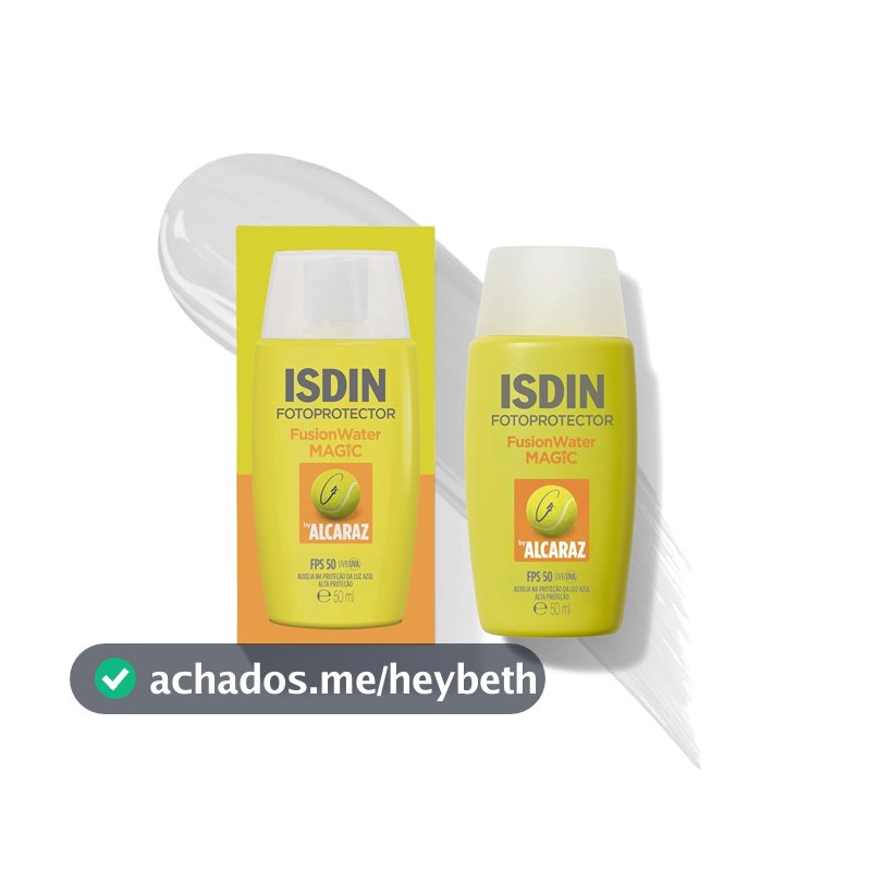 ISDIN Protetor Solar Facial Fusion Water Magic by Alcaraz FPS 50-50ml