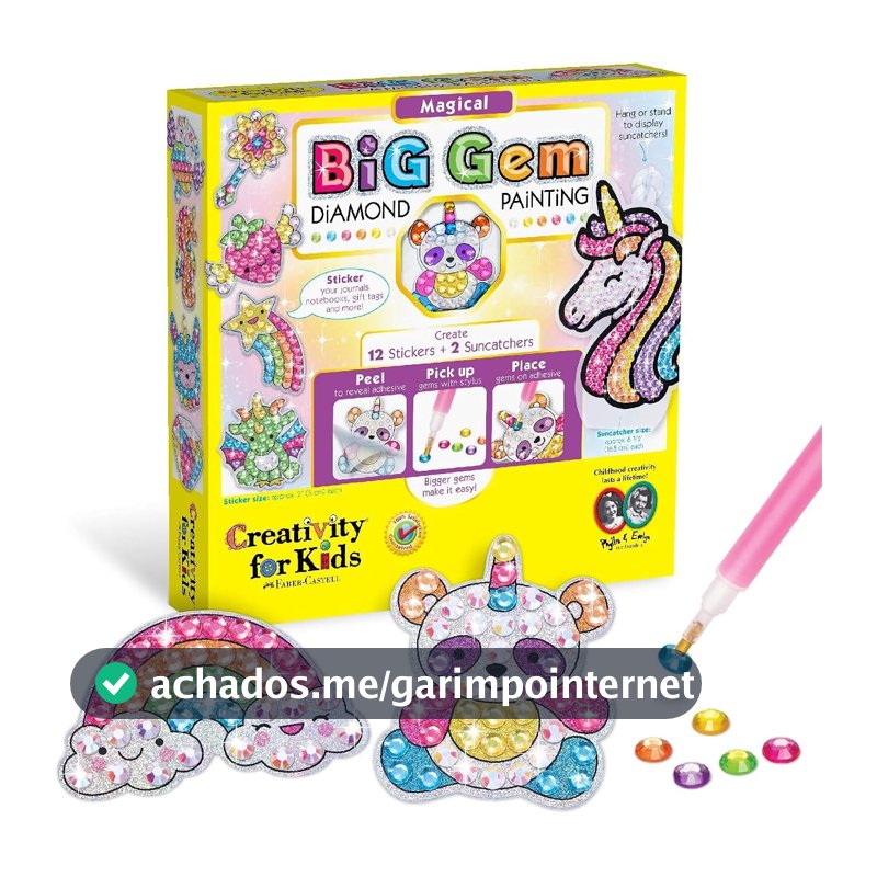 Brinquedo Pintura com Diamantes Mágicos Faber-Castell Creativity For Kids