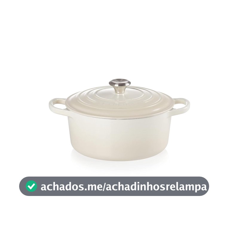 Le Creuset Panela Redonda 22cm Ferro Fundido Esmaltado Signature Meringue