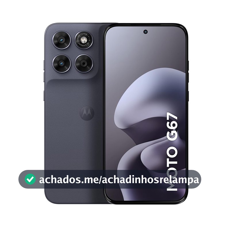 Smartphone Motorola Moto G67 5G - 128GB 4GB RAM + 8GB RAM Boost camera 50MP Sony Lytia 600, tela 1.5K extreme Amoled 120hz, ultrarresistente - Chumbo