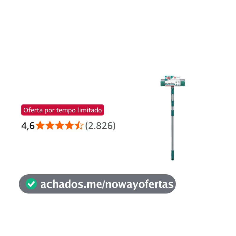 Flash Limp - Limpa Vidros com Cabo Extensível 180º - FLP6391