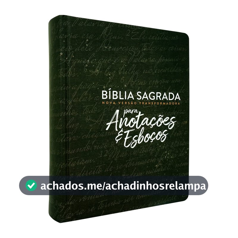 Bíblia NVT Journaling, Letra Regular, Com Espaço Para Anotação, Capa Dura Preta