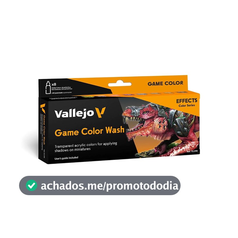 Vallejo 772190 Conjunto de cores Efeitos Game Color Wash, 8 x 18 ml