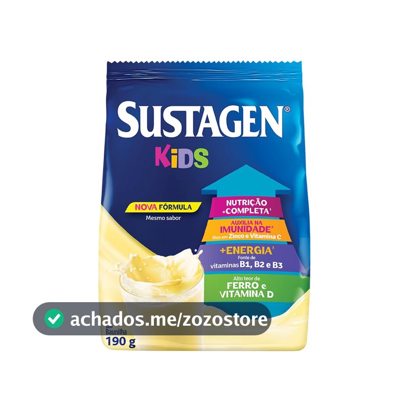 Sustagen Kids Complemento Alimentar Sabor Baunilha - Sachê 190g