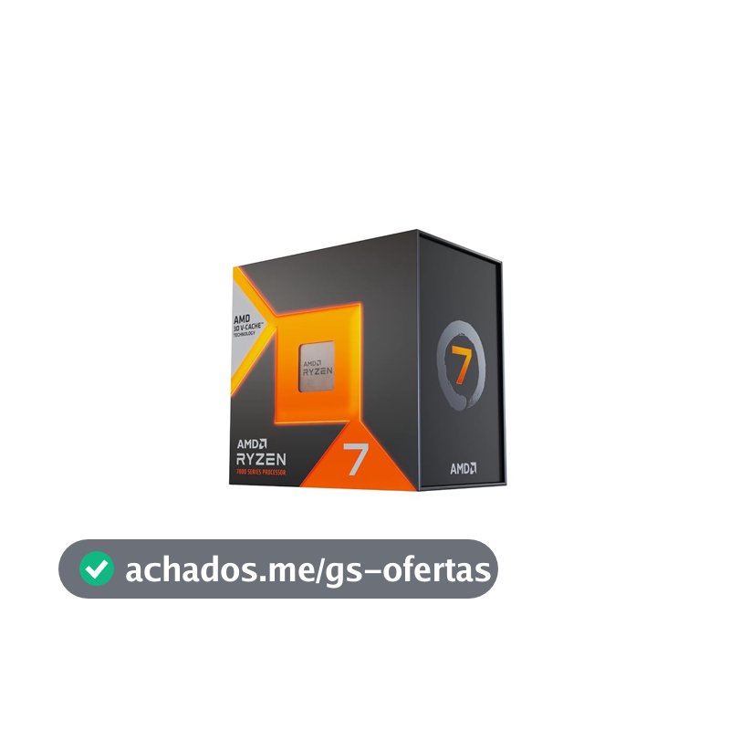 AMD Processador de desktop Ryzen 7 7800X3D 8 núcleos, 16 threads