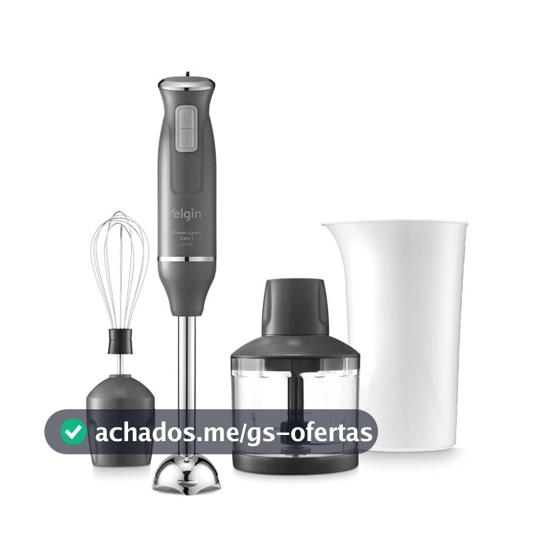 Mixer Power Inox 3 em 1 600W Elgin Lunar 220V - Mixer, triturador e batedor