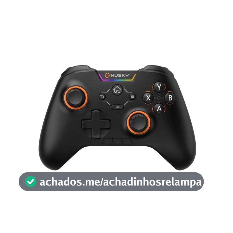 Controle Husky Hunter Sem Fio para PC/Android/iOS RGB Preto