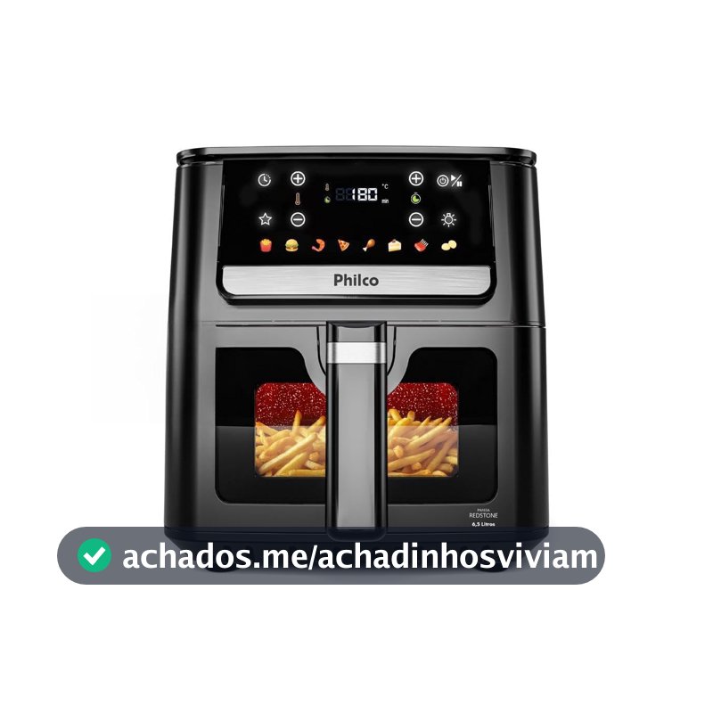 Air Fryer Philco 6,5L Visor Glass 1700W PAF65 127V