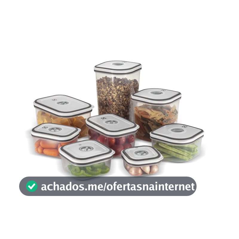Electrolux Kit 8 Potes Herméticos Plástico Multiuso Vedação Silicone
