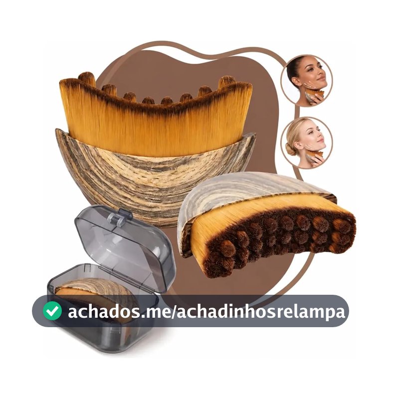 Escova Facial para Drenagem Linfática e Lifting Premium – Massageador Facial Modelador para Contorno da Mandíbula, Circulação e Relaxamento da Pele