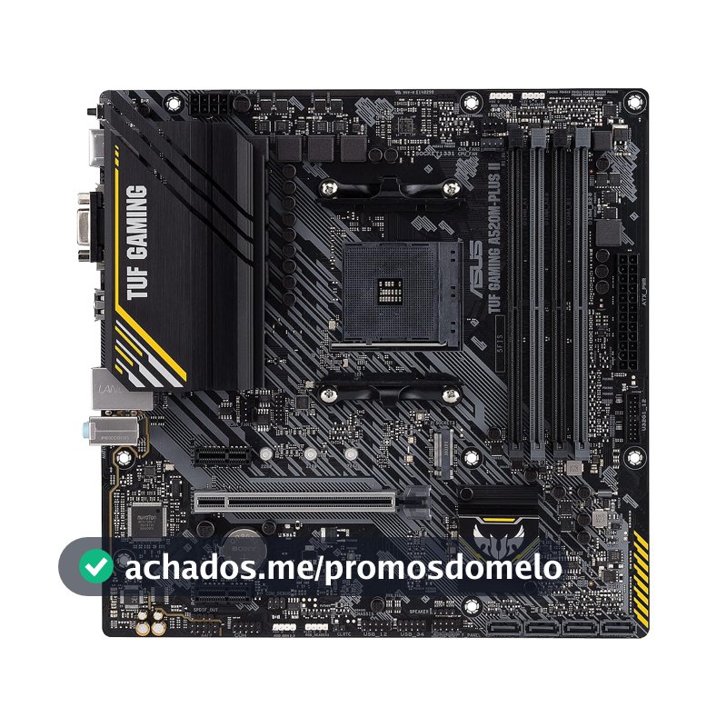 Placa Mãe Asus TUF GAMING A520M-PLUS II (AM4/4xDDR4/HDMI/DisplayPort/D-Sub/M.2/USB 3.2)