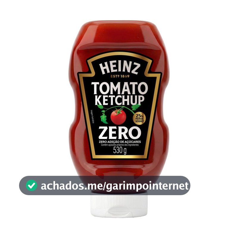 Heinz Ketchup Zero Açúcar 530g