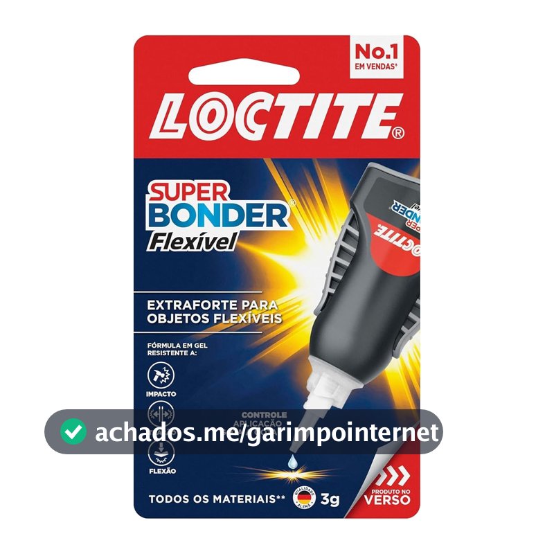 Loctite Super Bonder Flexível Controle, Super Cola Gel, Transparente, 1x3g