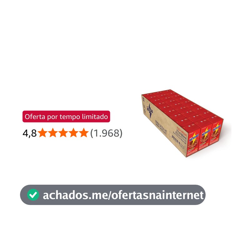 Nescau Bebida Láctea 180ml caixa com 27 unidades