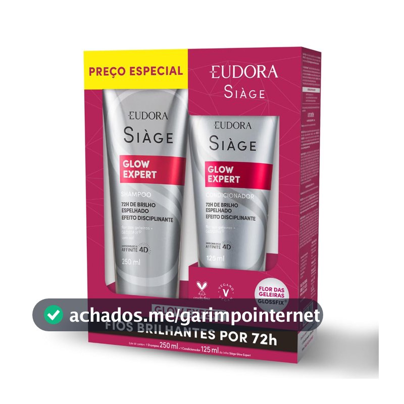 Eudora Siàge Promopack Glow Expert Shampoo 250ml + Condicionador 125ml