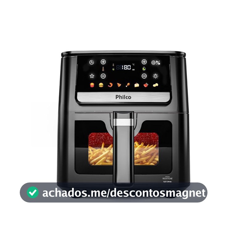 Air Fryer Philco 6,5L Visor Glass 1700W PAF65 127V