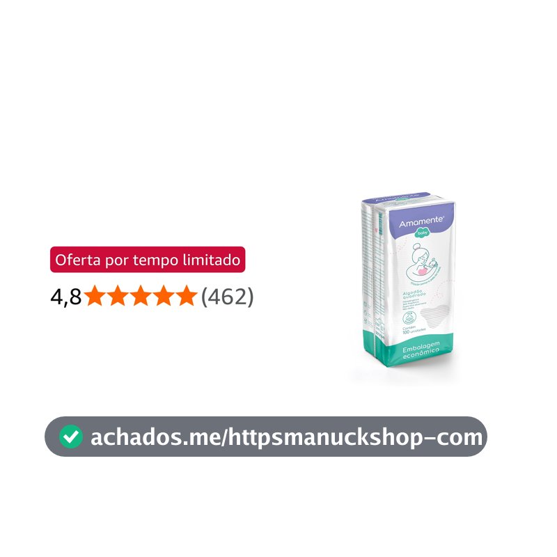 Algodão Quadrado Amamente® Baby 100 UN