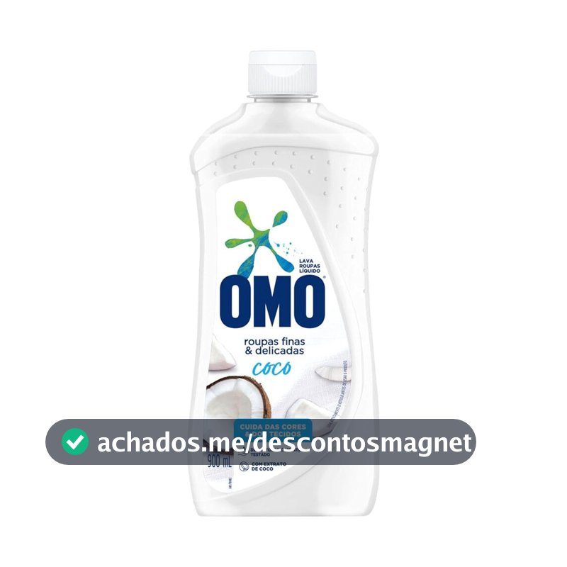 OMO Roupas Finas E Delicadas - Sabão Líquido Coco 900Ml