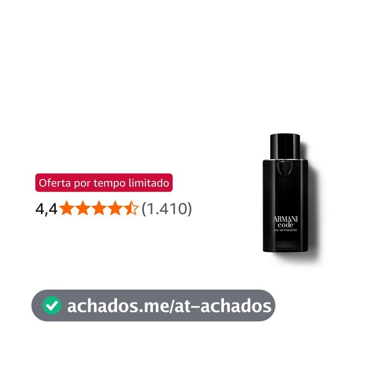 Armani Beauty, Armani Code Eau de Toilette, Giorgio Armani, Perfume Masculino Refilável, Fragrância Oriental Amadeirada com Notas de Tangerina Verde, Lavanda, Fava Tonka e Cedro