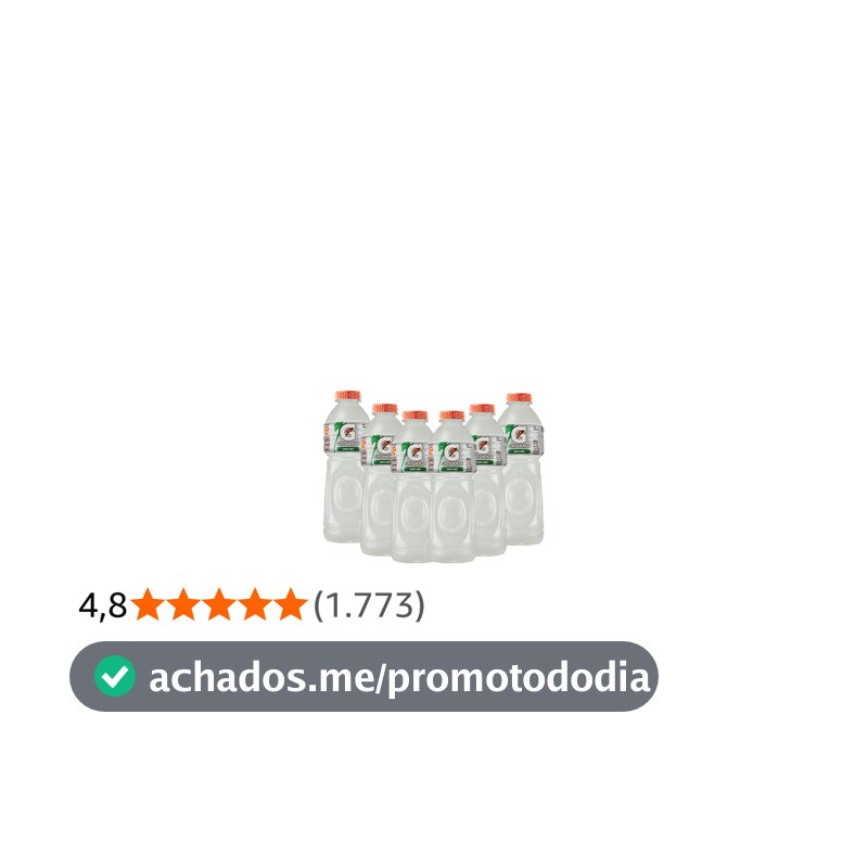 Isotônico Gatorade, Limão, Garrafa 500ml, Pack com 6 unidades