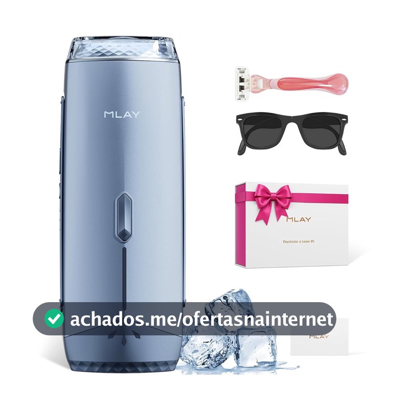 Depilador a Laser IPL MLAY T18 com Resfriamento, ANVISA, Bivolt