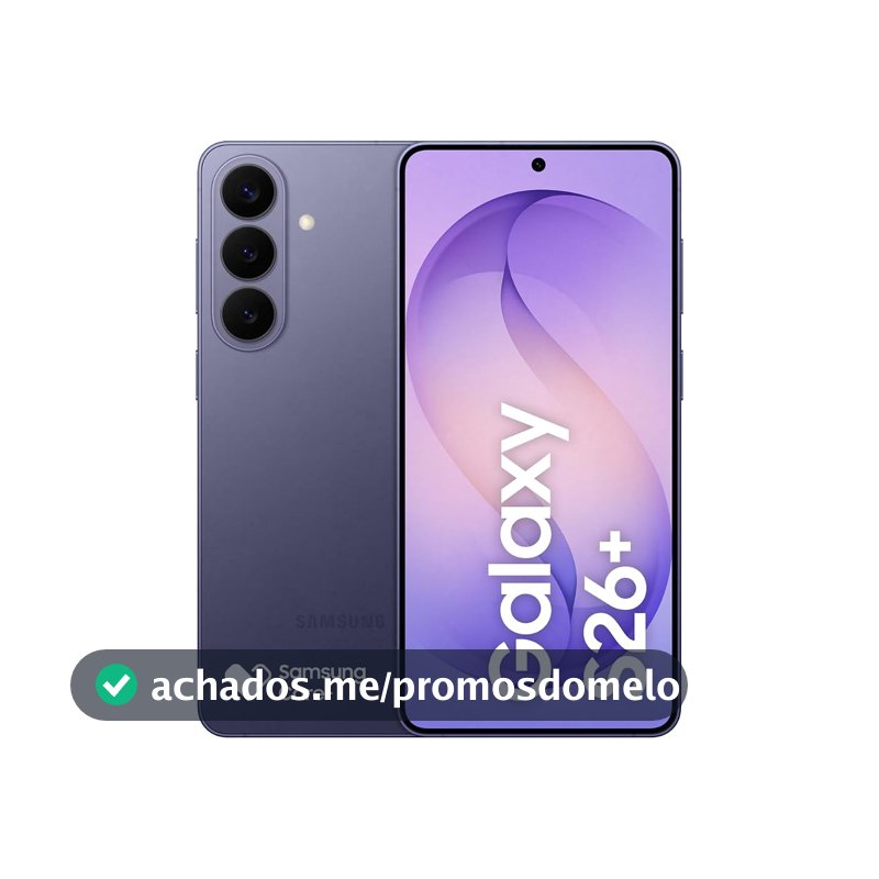 Celular Samsung Galaxy S26+ 5G, 512GB, 12GB RAM, Câmera Tripla de 50+12+10, Tela Grande de 6.7"- Violeta