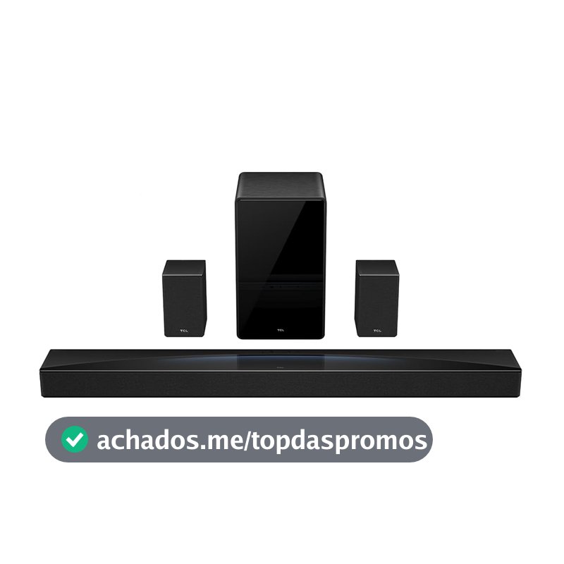 Soundbar TCL com Subwoofer sem fio Bluetooth 7.1.4 Canais 860W RMS HDMI ARC Q85 Pro
