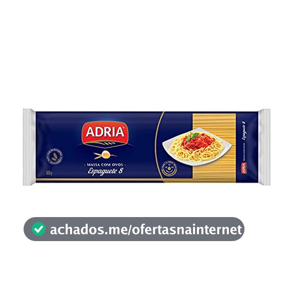 Macarrão Tipo Espaguete Adria, com Ovos, 500g