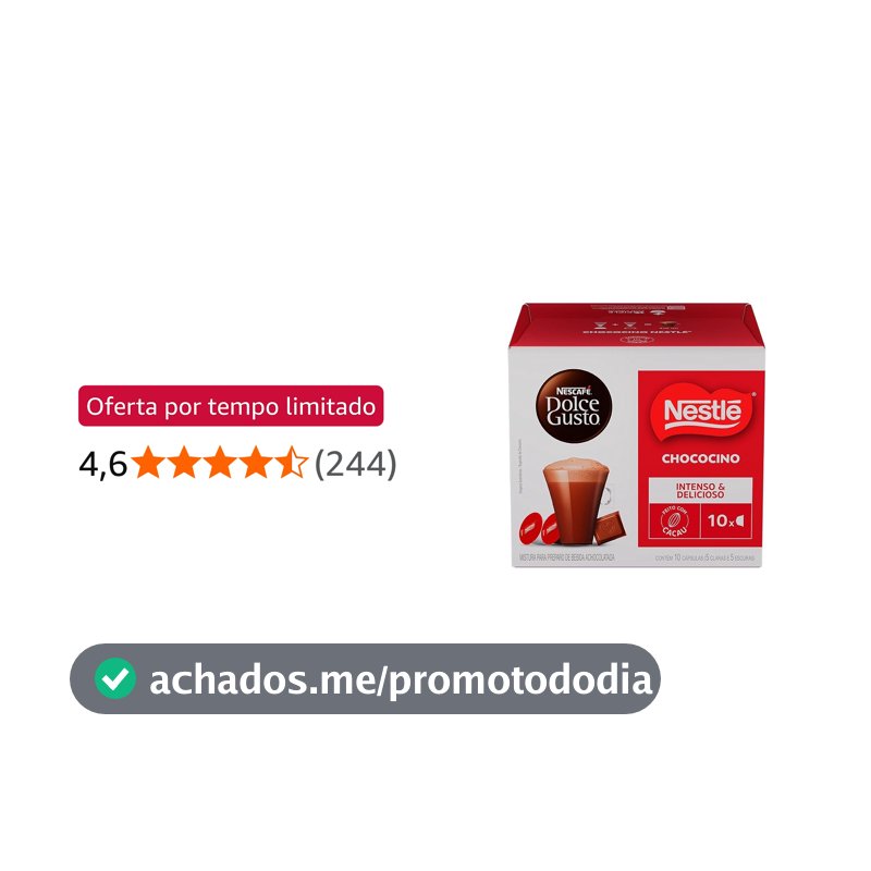 Achocolatado em Cápsula Nescafé Dolce Gusto Chococino Classic com 10 cápsulas