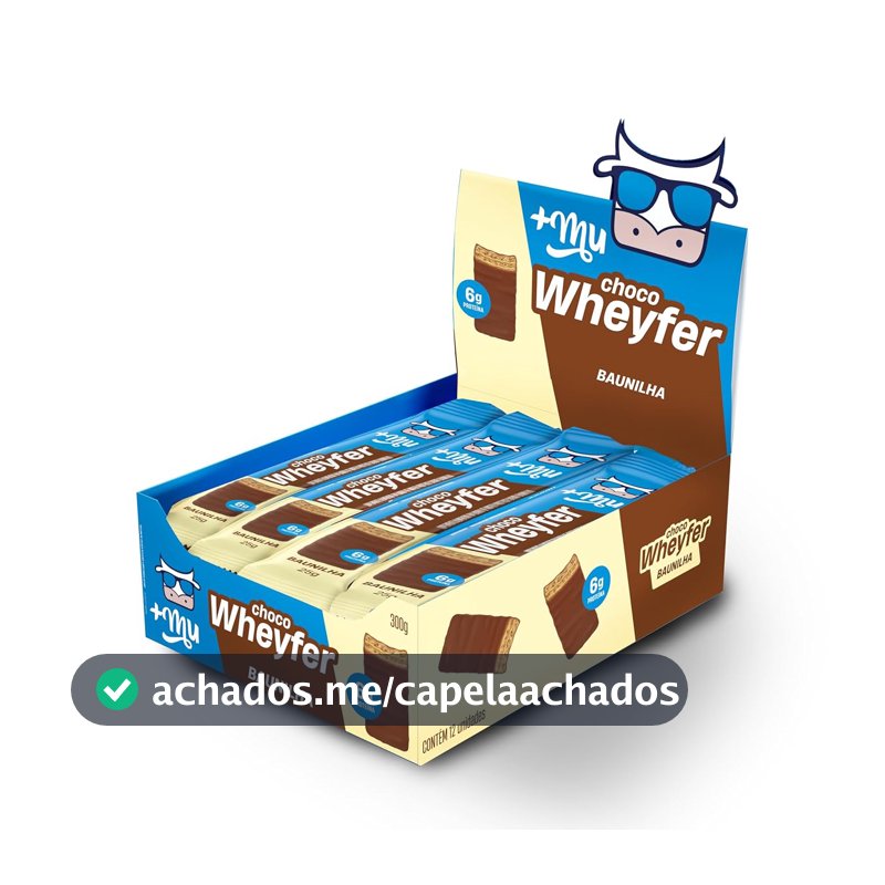 +Mu Chocowheyfer Proteico Sabor Baunilha - Display com 12 unidades - 300g