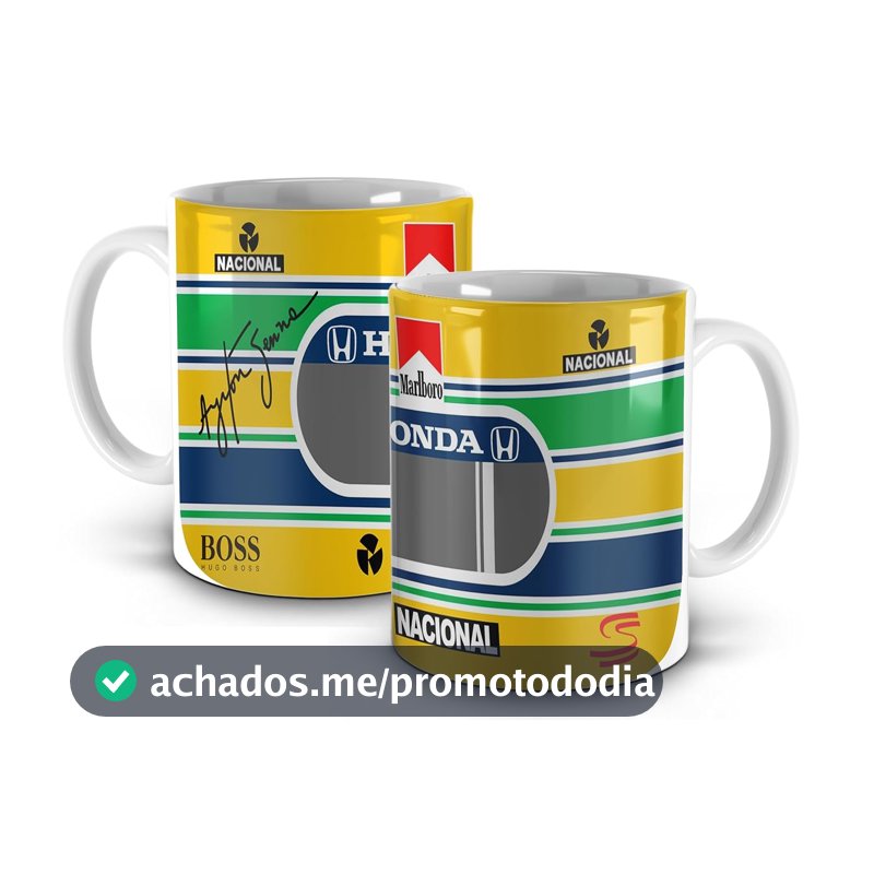 Caneca Ayrton Senna Fórmula 1 F1 Corrida - Mega Oferta!!!