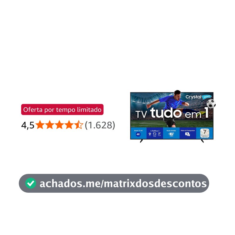 'Samsung Smart TV 55" Crystal UHD 4K U8100F 2025