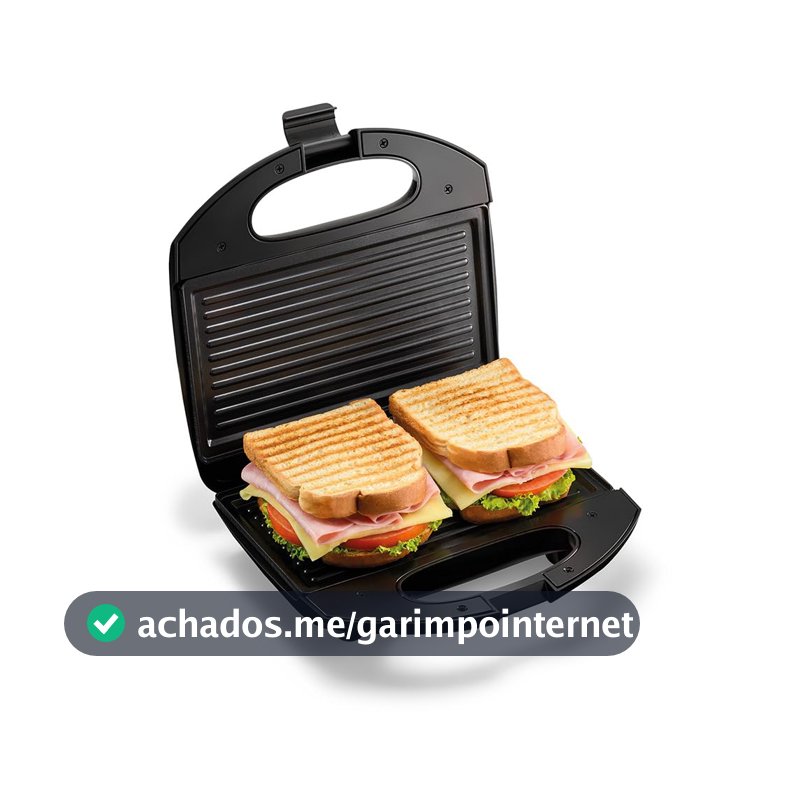Sanduicheira Brunch Time 2 em 1 Elgin Sanduicheira e Grill Antiaderente Preta 110V, Moderno