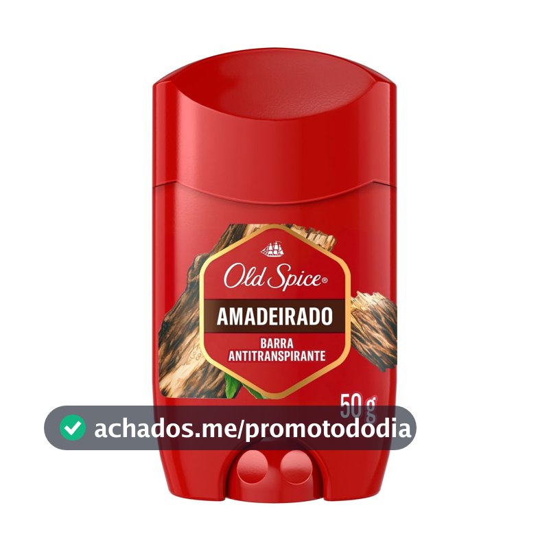 Old Spice Desodorante Antitranspirante em Barra Amadeirado 50 g