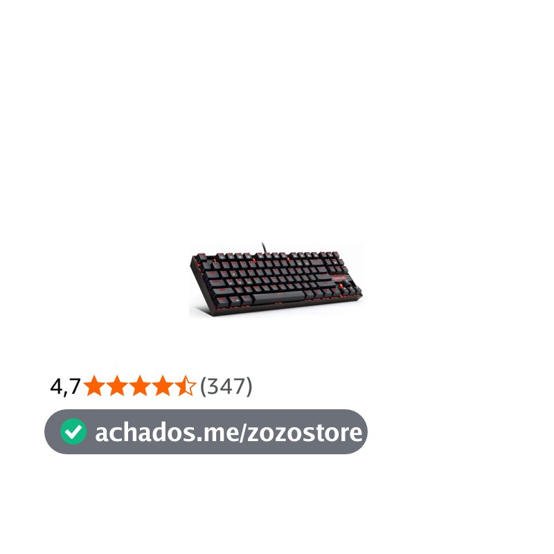Teclado Gamer Redragon Kumara Red Mecânico ABNT2 Switch Outemu Brown K552-2 PT-Brown, UNICO
