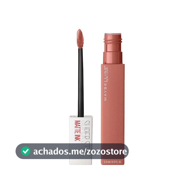Maybelline SuperStay Matte Ink Batom Líquido Matte Longa Duração 16H com Aplicador Preciso, Não Transfere e Cor Intensa, Acabamento Matte Confortável, Cor 65 Seductress Nude Bege, 5ml