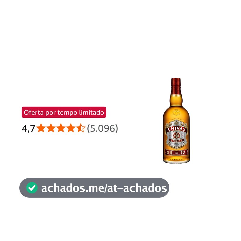 Whisky Chivas Regal 12 anos Blended Escocês - 1 litro