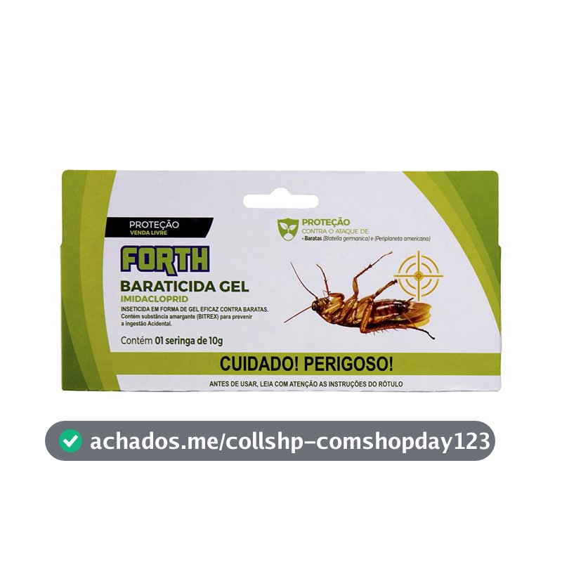 Forth Baraticida, Isca em Gel, Imidacloprid, Seringa, Bico Dosador, 10g
