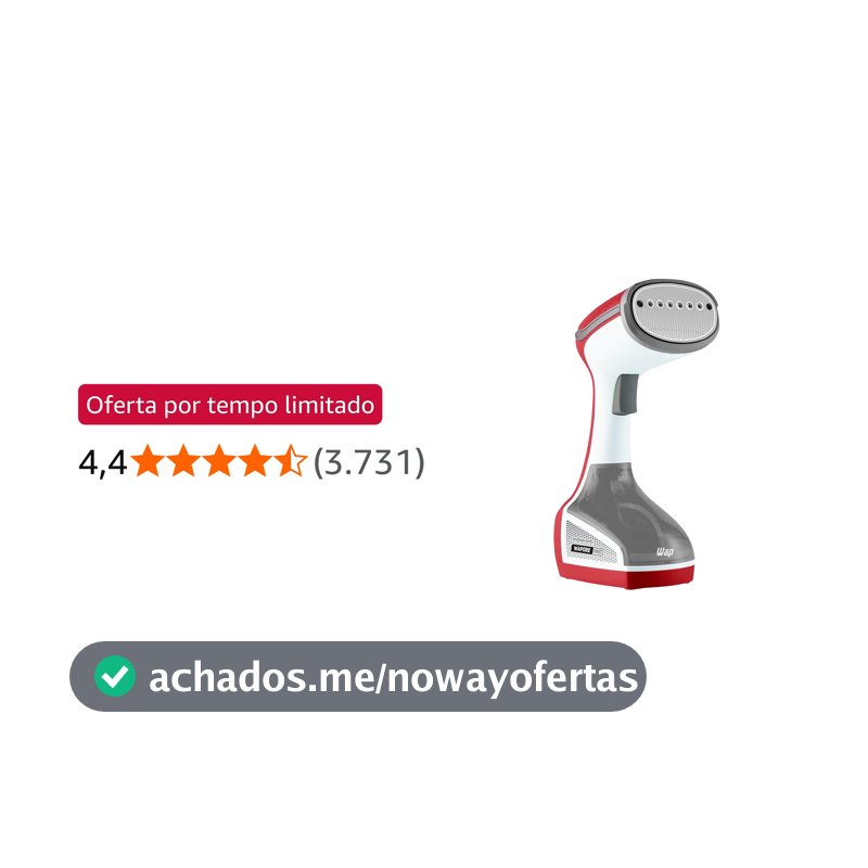 WAP Vaporizador de Roupas e Tecidos WAPORE FAST 1250 com Escova, Capacidade de 200ml, Vapor Quente 160°C, 1250W, 127V