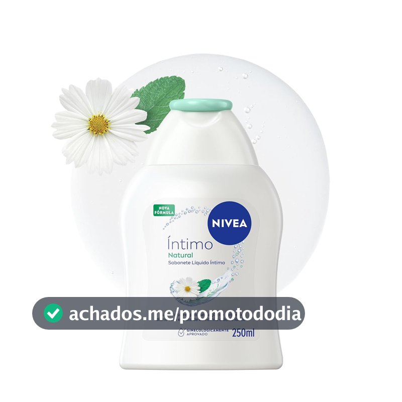 NIVEA Sabonete Líquido Íntimo 250ml – Limpeza Suave, pH Neutro, Óleo de Jojoba, Cuidado Delicado para uso diário