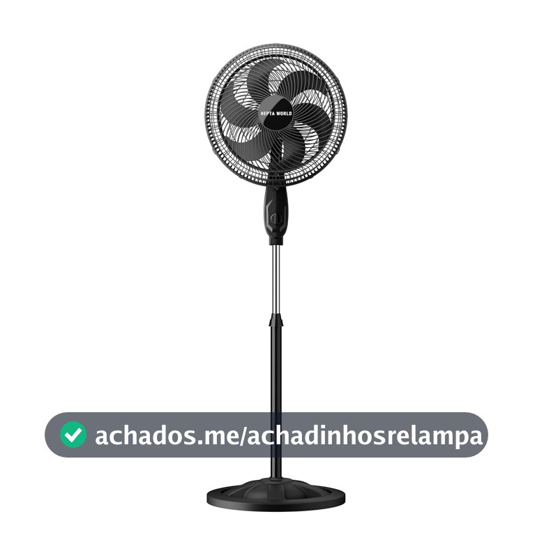 HEPTA WORLD Ventilador de Coluna, Resfriamento, Silencioso, Design Slim para Casa Escritório (PRETO, 110V, 109)